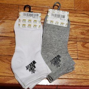 Kingweedy socks white size adult osfm nwt